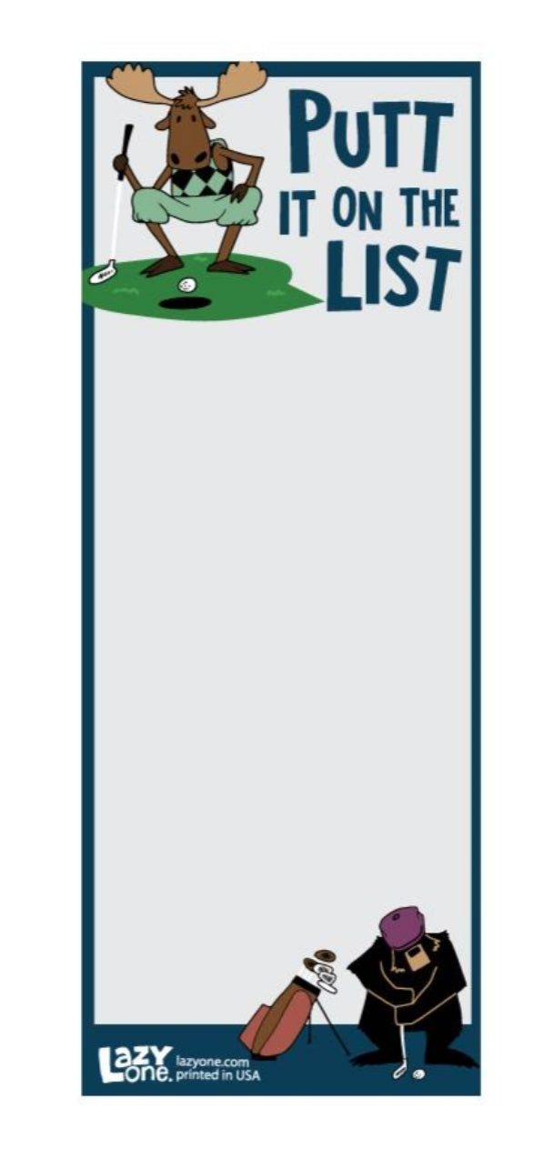 Putt it on the List - Magnetized Notepad by LazyOne