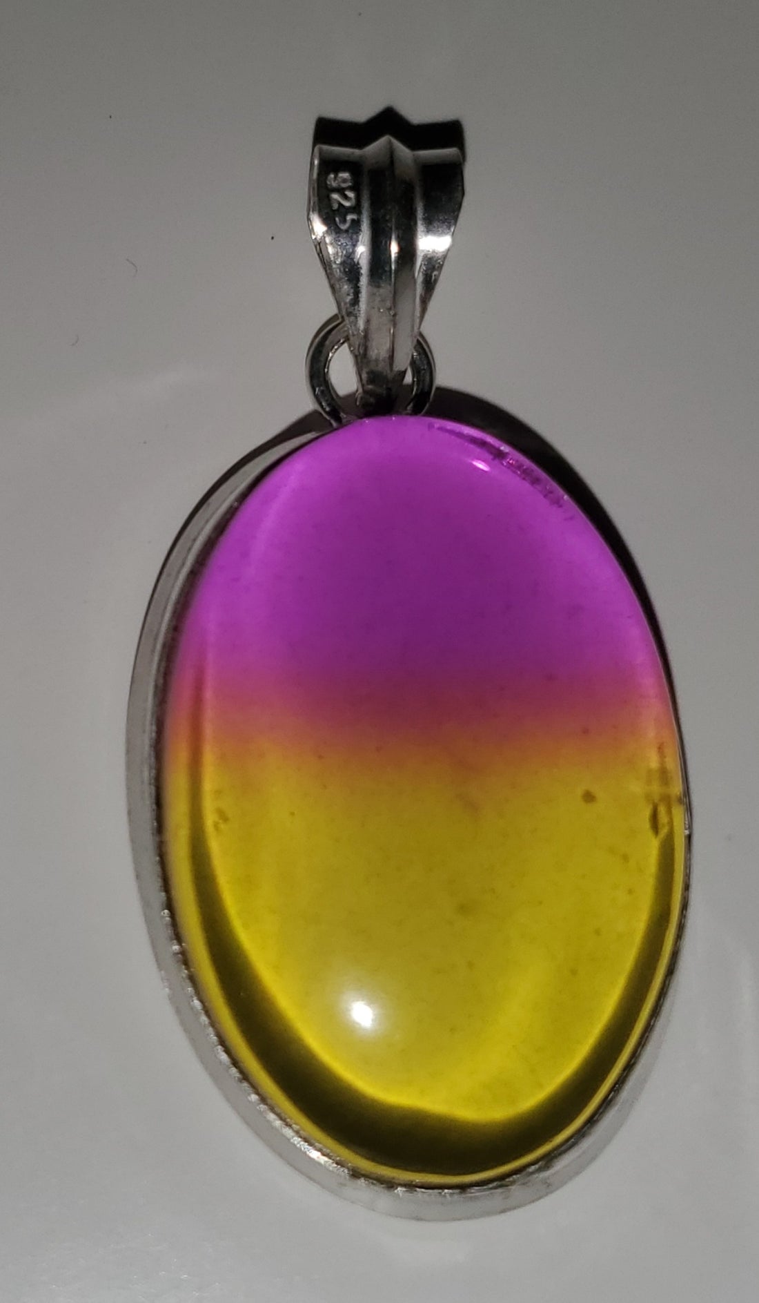 Bi-Color Tourmaline  1.75" Pendant on cord and Gift-Boxed