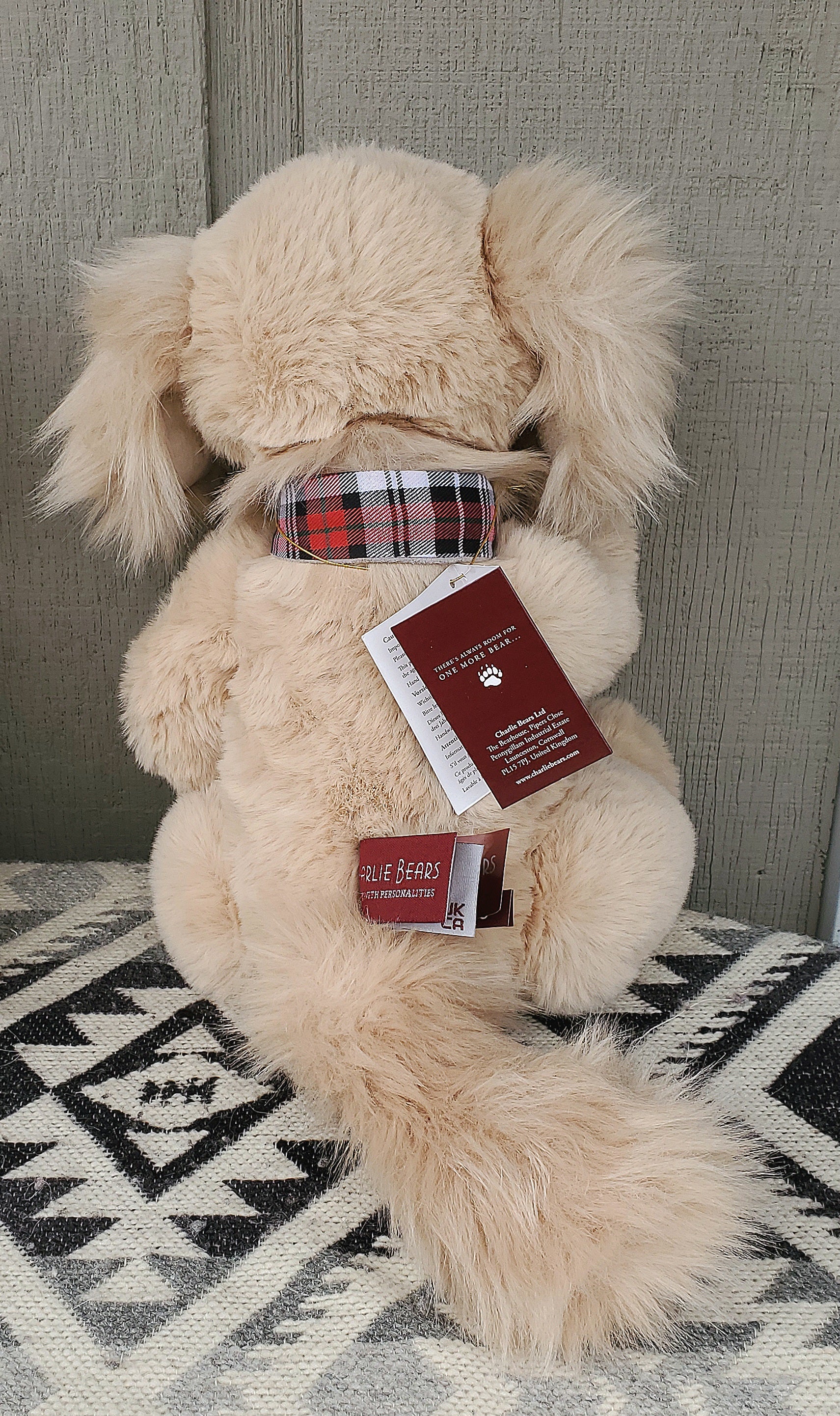 CHARLIE BEARS 犬 ぬいぐるみ Charlie Bears Wellingtons Puppy Dog - Terrier - TheHolidayBarn.com