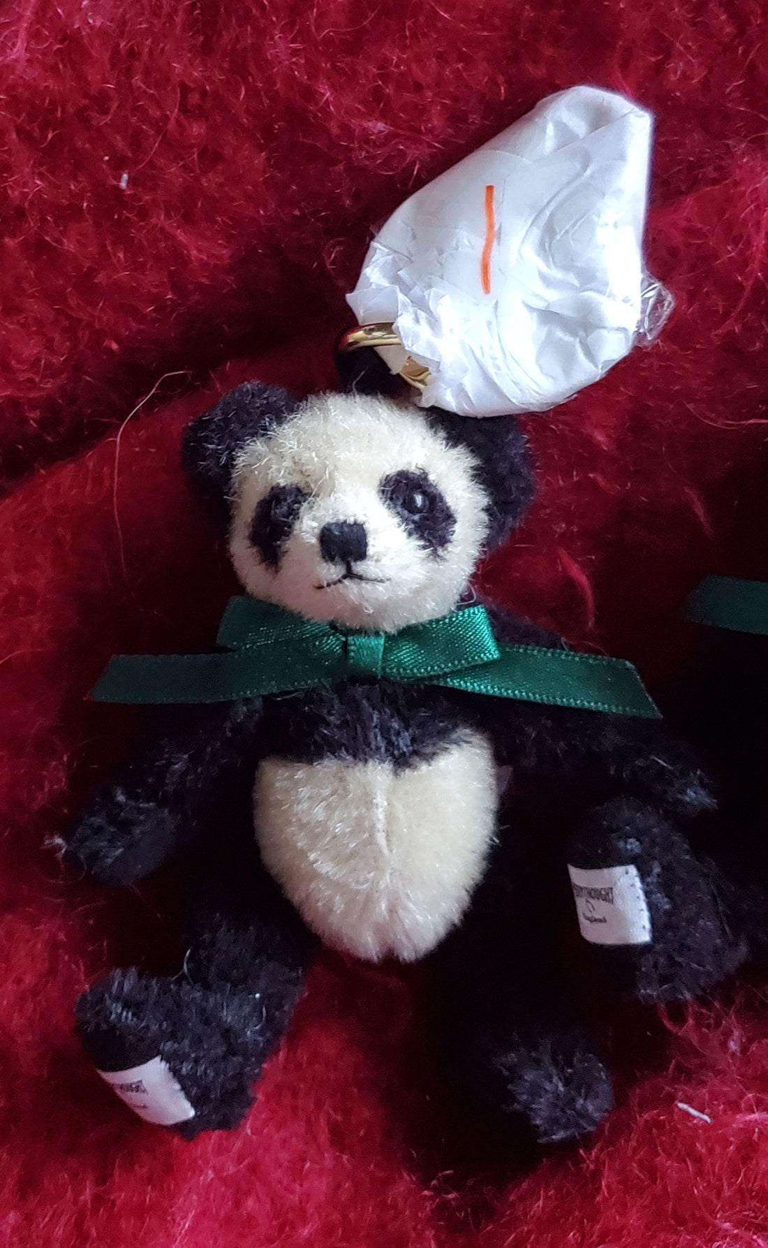 Panda -  4" Mohair Keychain by Merrythought