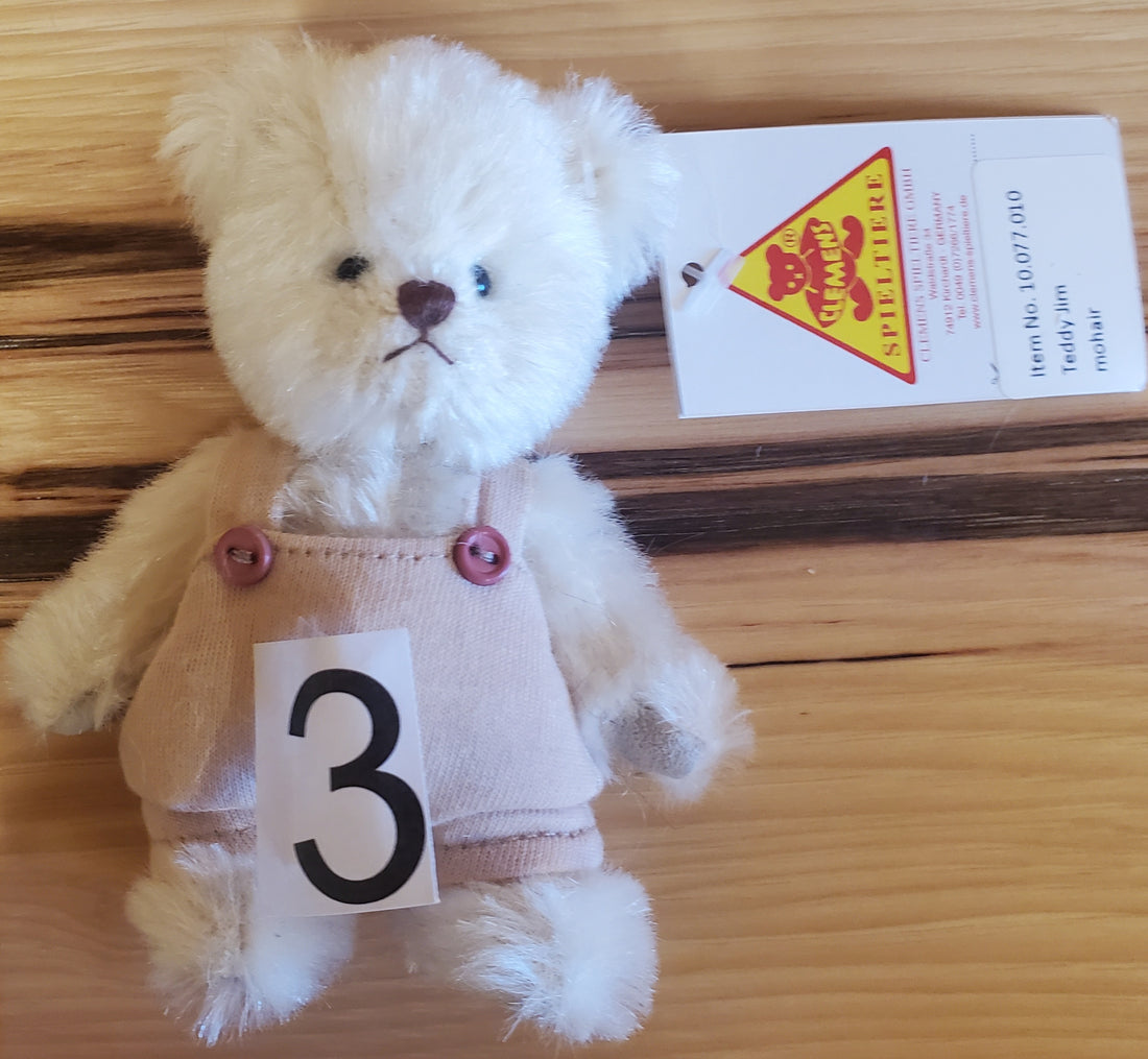 Jim Miniature Teddy - 3"  Mohair by Clemens Spieltere