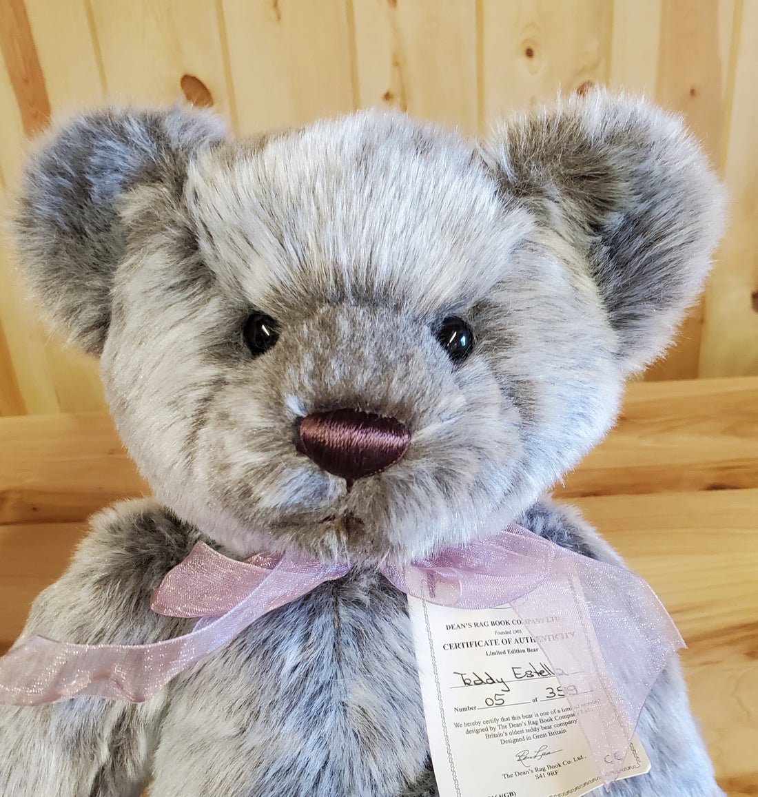 Estella Teddy - 17" Grey Plush - Dean's Bears/Clemens Spieltere