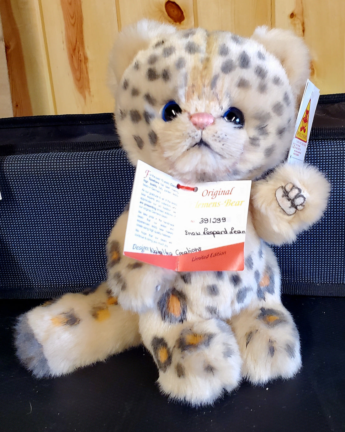 Snow Leopard Lean - 6" Plush by Natalka / Natalie Lachnitt