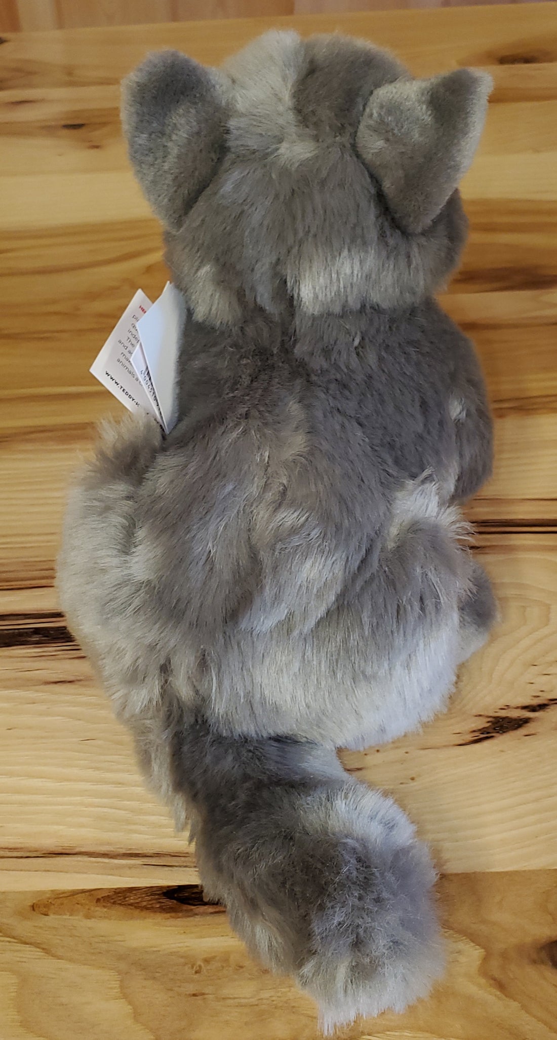 Grey Shorthair - 8" Non-Jointed Lying Down Cat by Teddy Hermann of Germany