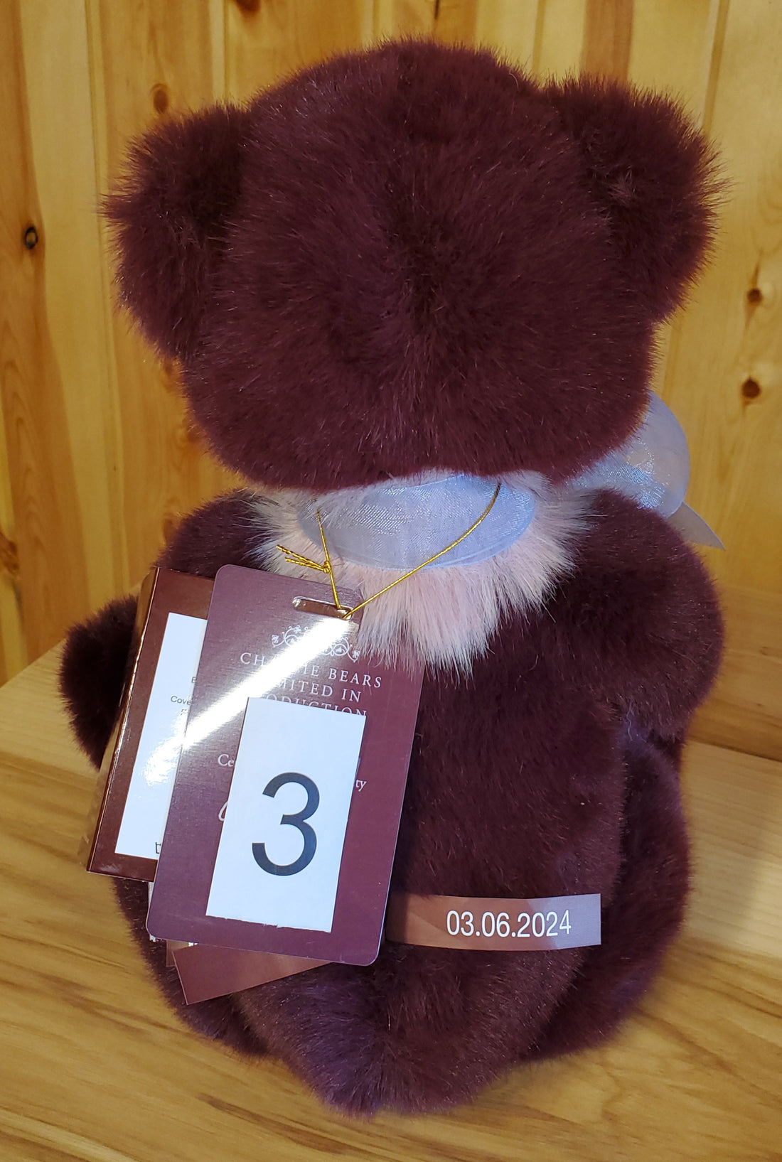 Rummy - 13.5" Burgundy Plumo by Charlie Bears