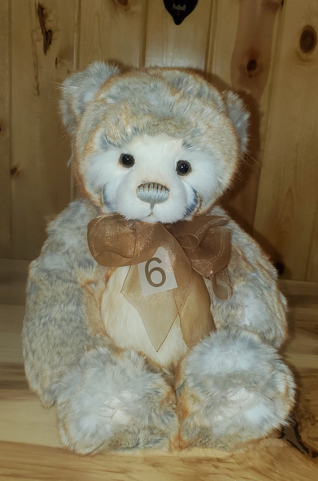 Rhys - 14" Gold and Grey Super-Soft Plush by Charlie Bears