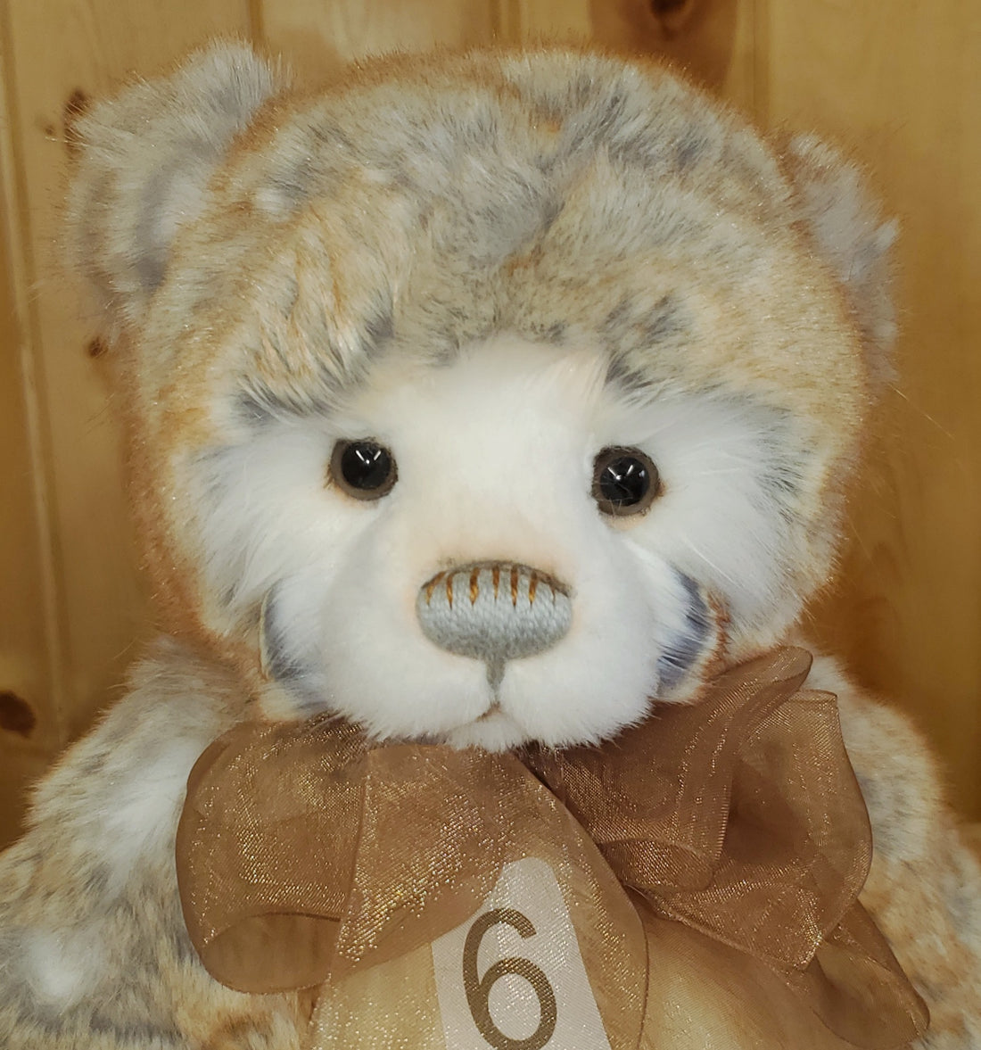 Rhys - 14" Gold and Grey Super-Soft Plush by Charlie Bears