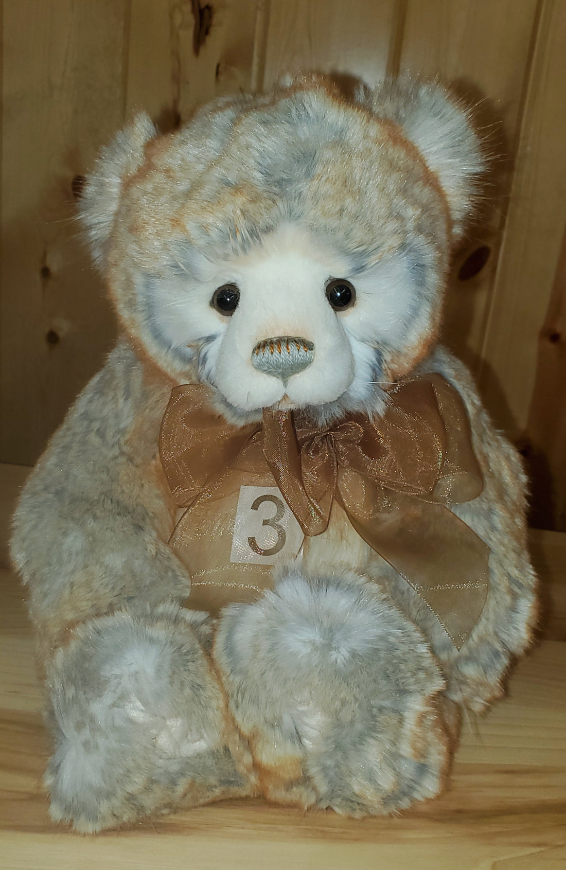 Rhys - 14" Gold and Grey Super-Soft Plush by Charlie Bears