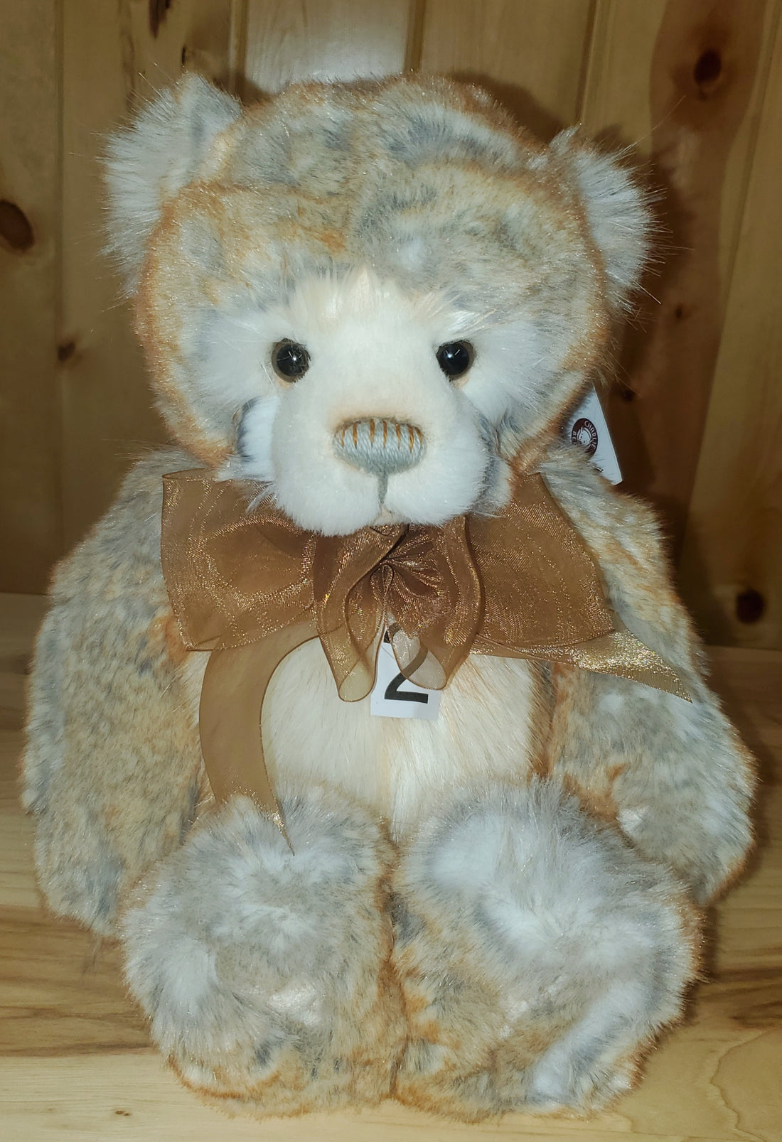 Rhys - 14" Gold and Grey Super-Soft Plush by Charlie Bears