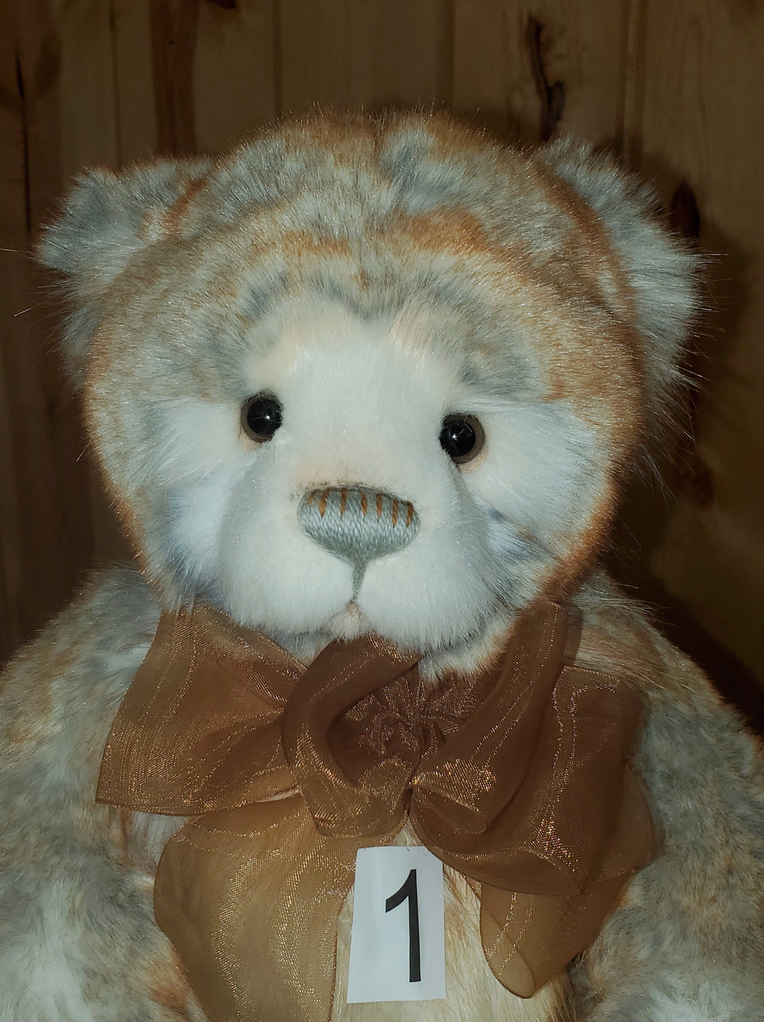 Rhys - 14" Gold and Grey Super-Soft Plush by Charlie Bears