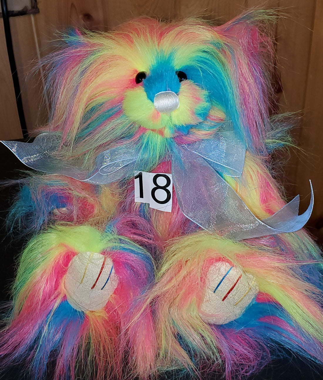 Razzle - 11" Long-Pile Multi-Colored Bear by Charlie Bears