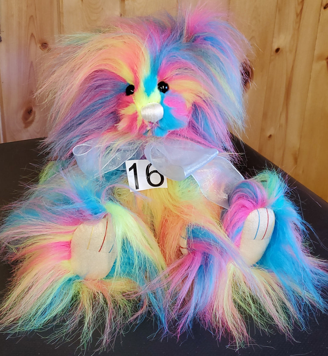 Razzle - 11" Long-Pile Multi-Colored Bear by Charlie Bears