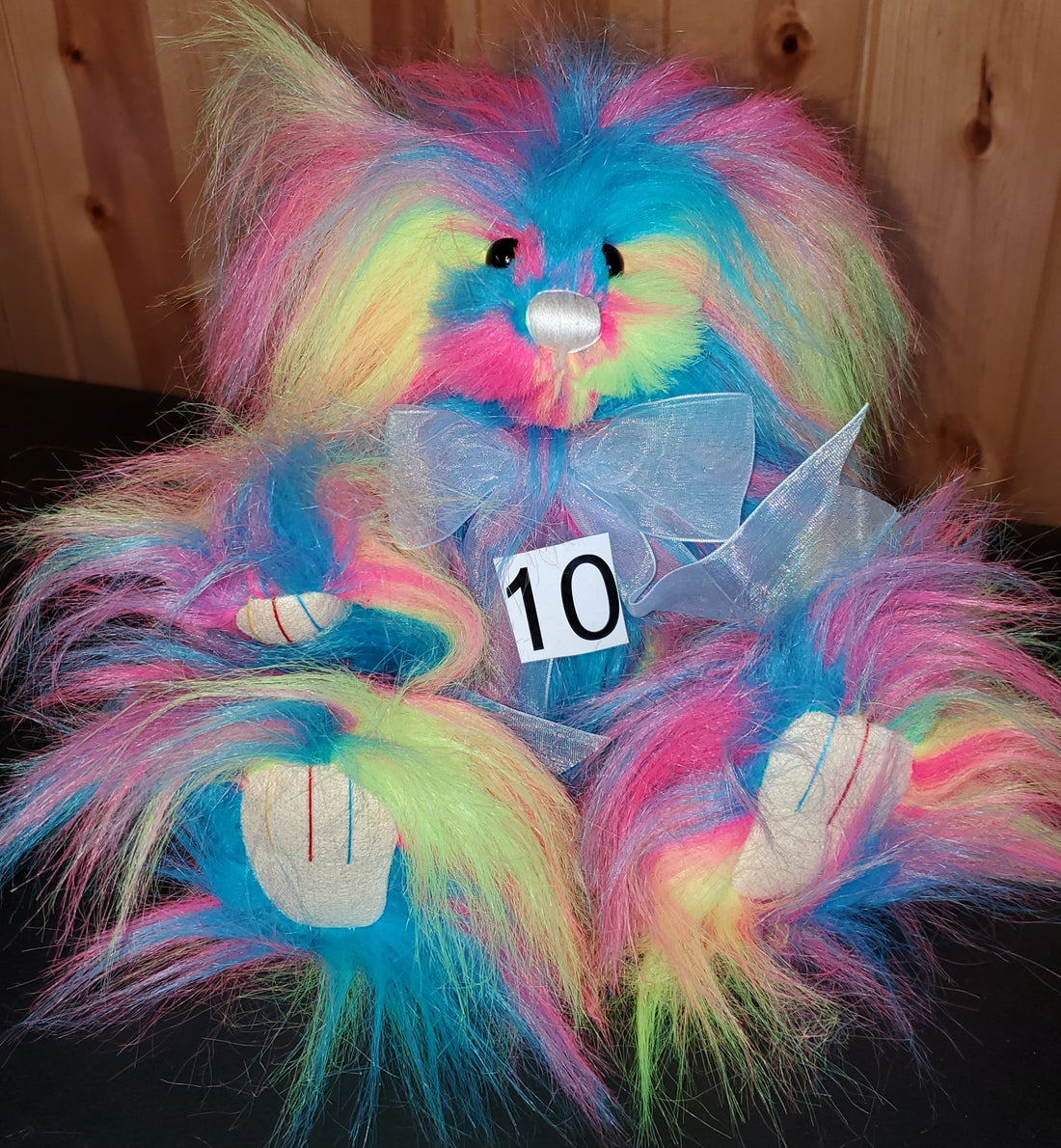 Razzle - 11" Long-Pile Multi-Colored Bear by Charlie Bears