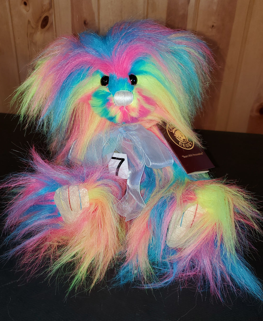 Razzle - 11" Long-Pile Multi-Colored Bear by Charlie Bears