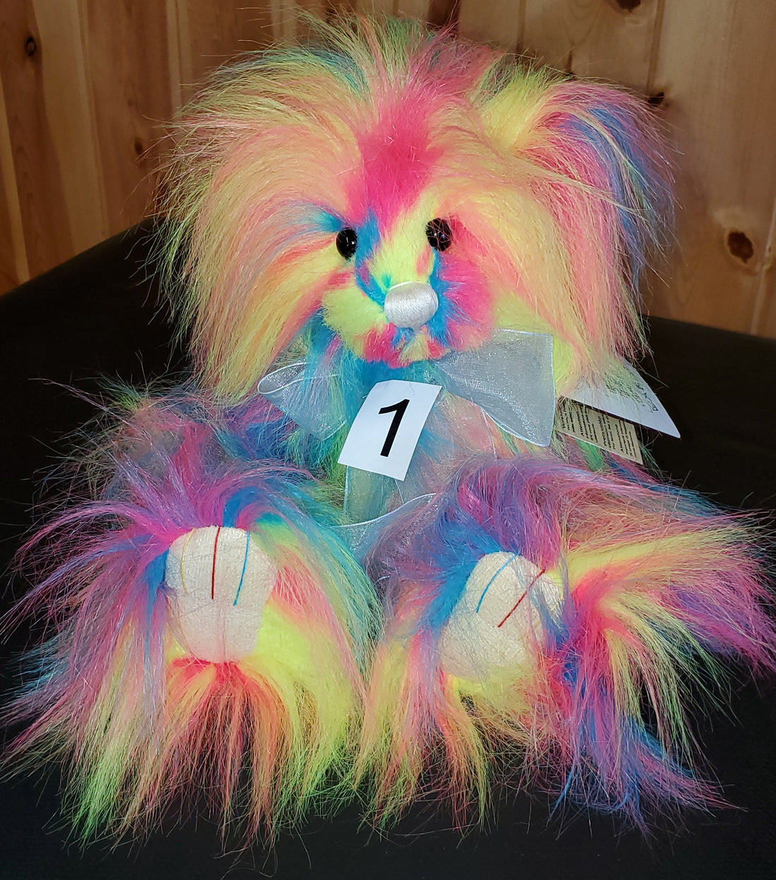 Razzle - 11" Long-Pile Multi-Colored Bear by Charlie Bears