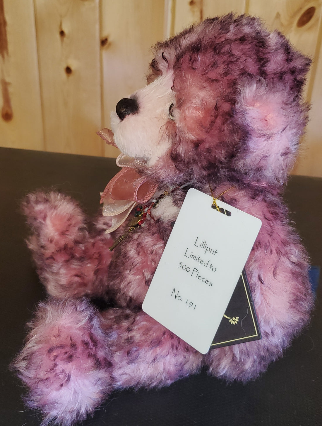 Lilliput - 12.5" Deep Rose Mohair Bear Isabelle Collection - 300 Pieces Made!