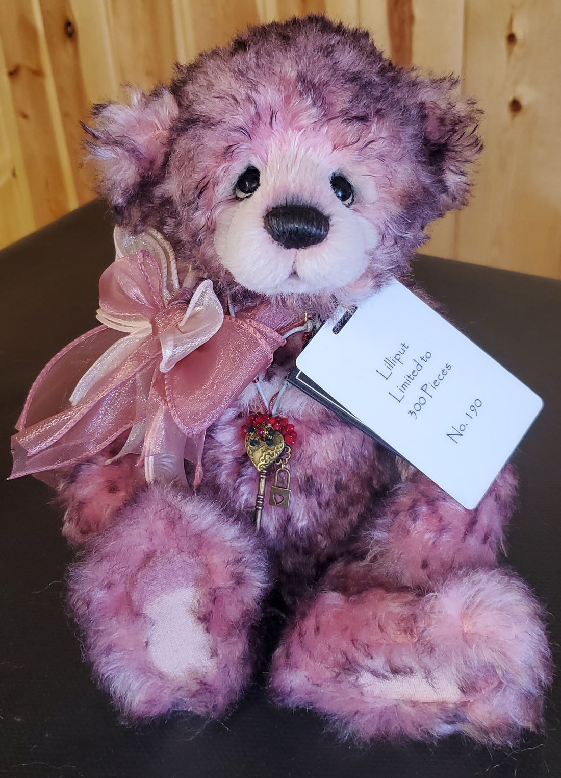 Lilliput - 12.5" Deep Rose Mohair Bear Isabelle Collection - 300 Pieces Made!