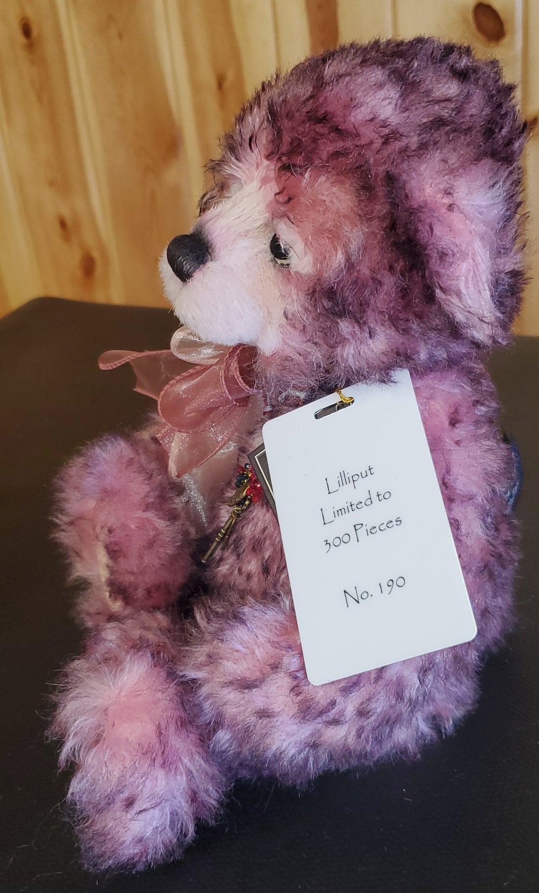 Lilliput - 12.5" Deep Rose Mohair Bear Isabelle Collection - 300 Pieces Made!