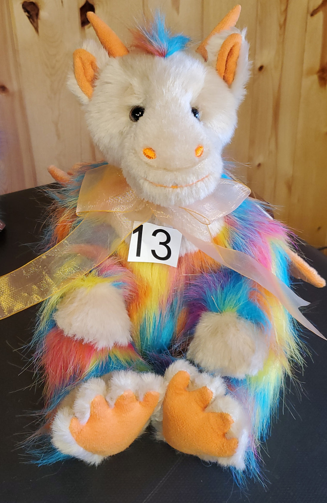 Rainbow's End  - 14" Long Pile Dragon by Charlie Bears