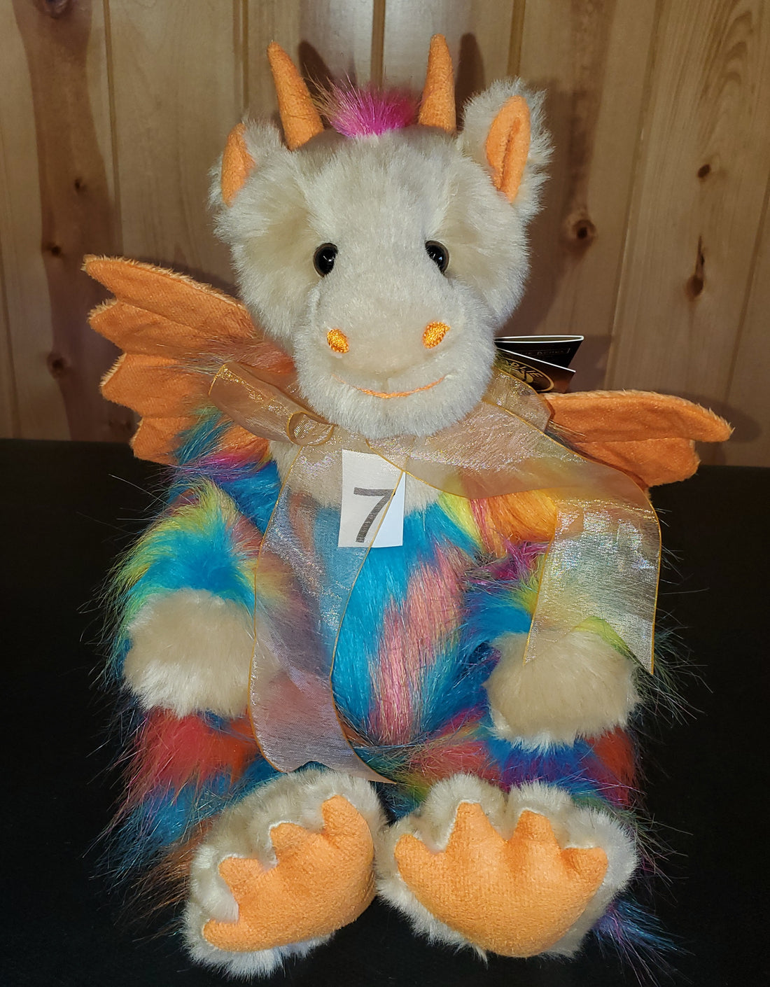 Rainbow's End  - 14" Long Pile Dragon by Charlie Bears