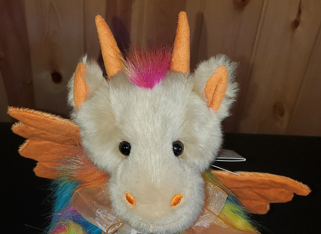 Rainbow's End  - 14" Long Pile Dragon by Charlie Bears