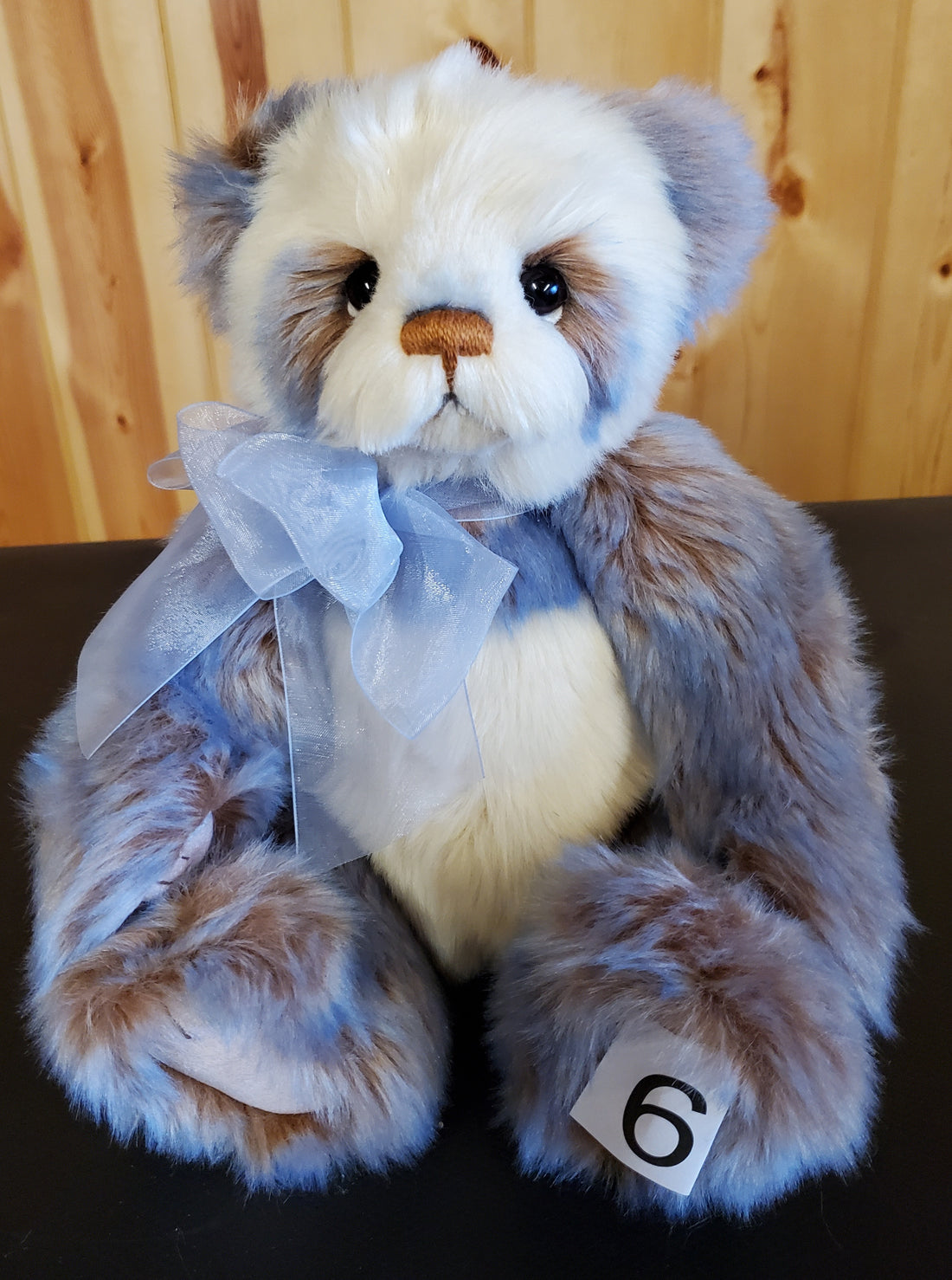 Aurelia - 12" Blue, Tan, and White Panda by Charlie Bears