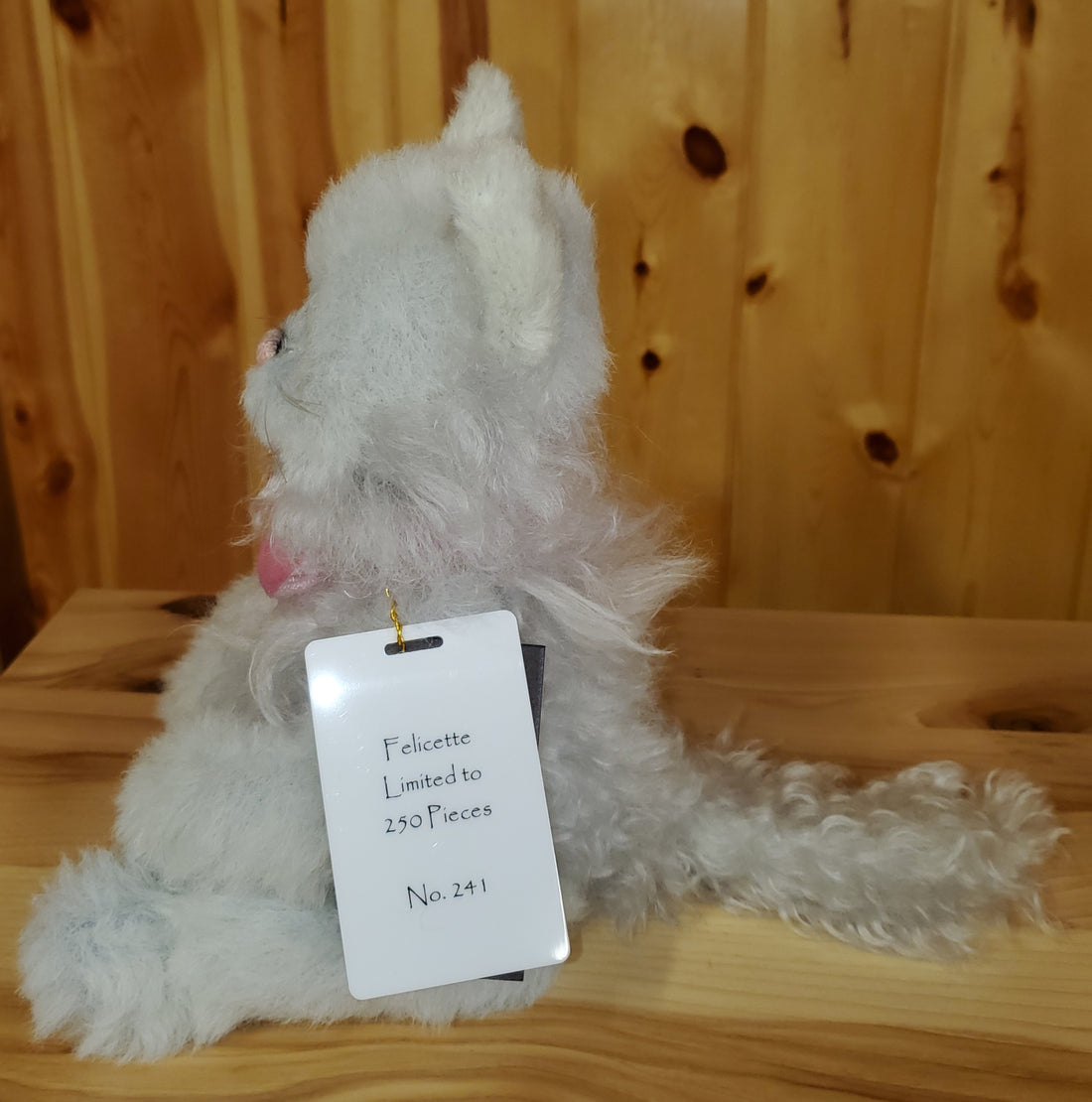 Felicette - 12" Pale Grey Mohair Cat - Isabelle Collection by Charlie Bears