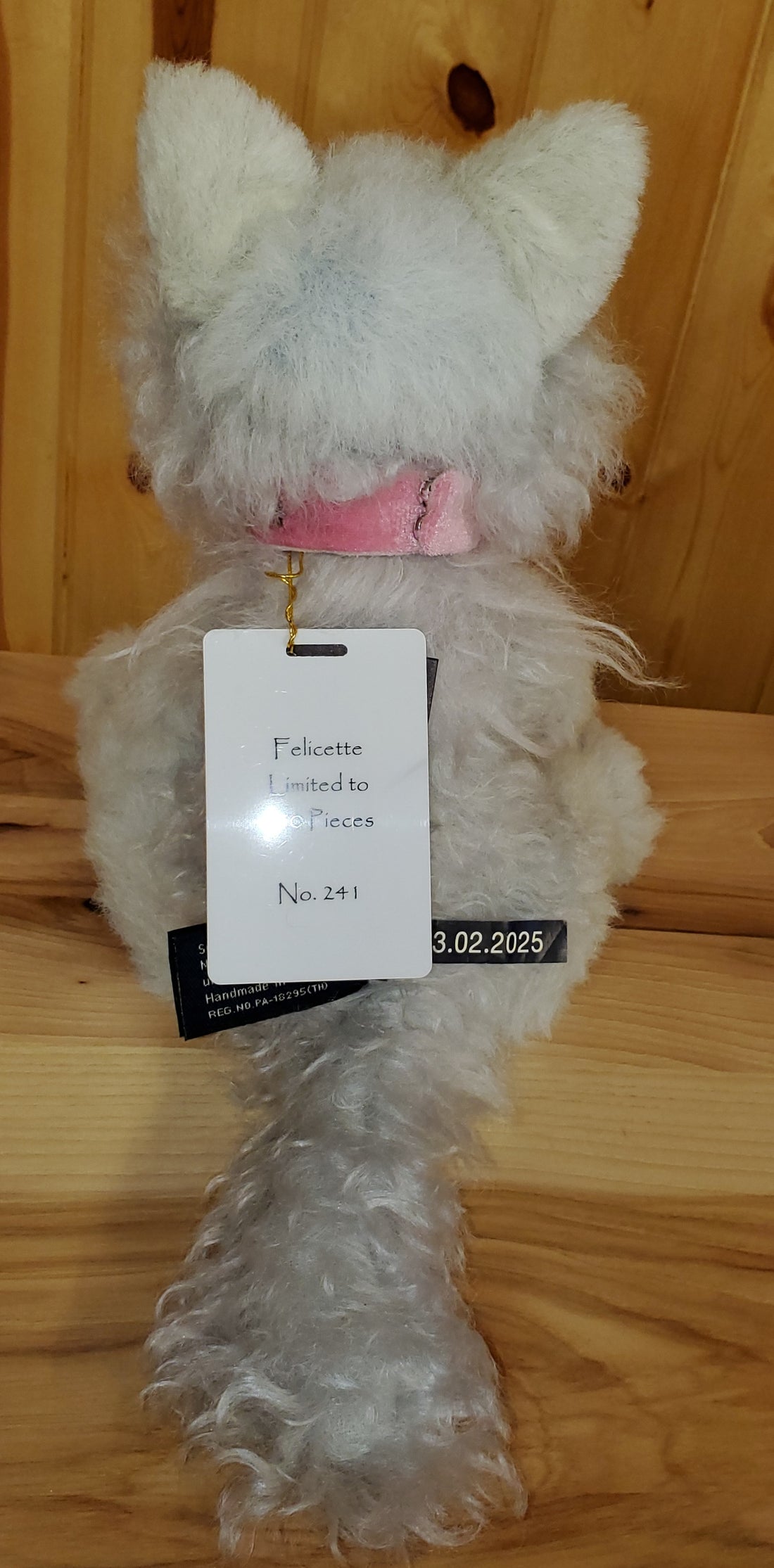 Felicette - 12" Pale Grey Mohair Cat - Isabelle Collection by Charlie Bears