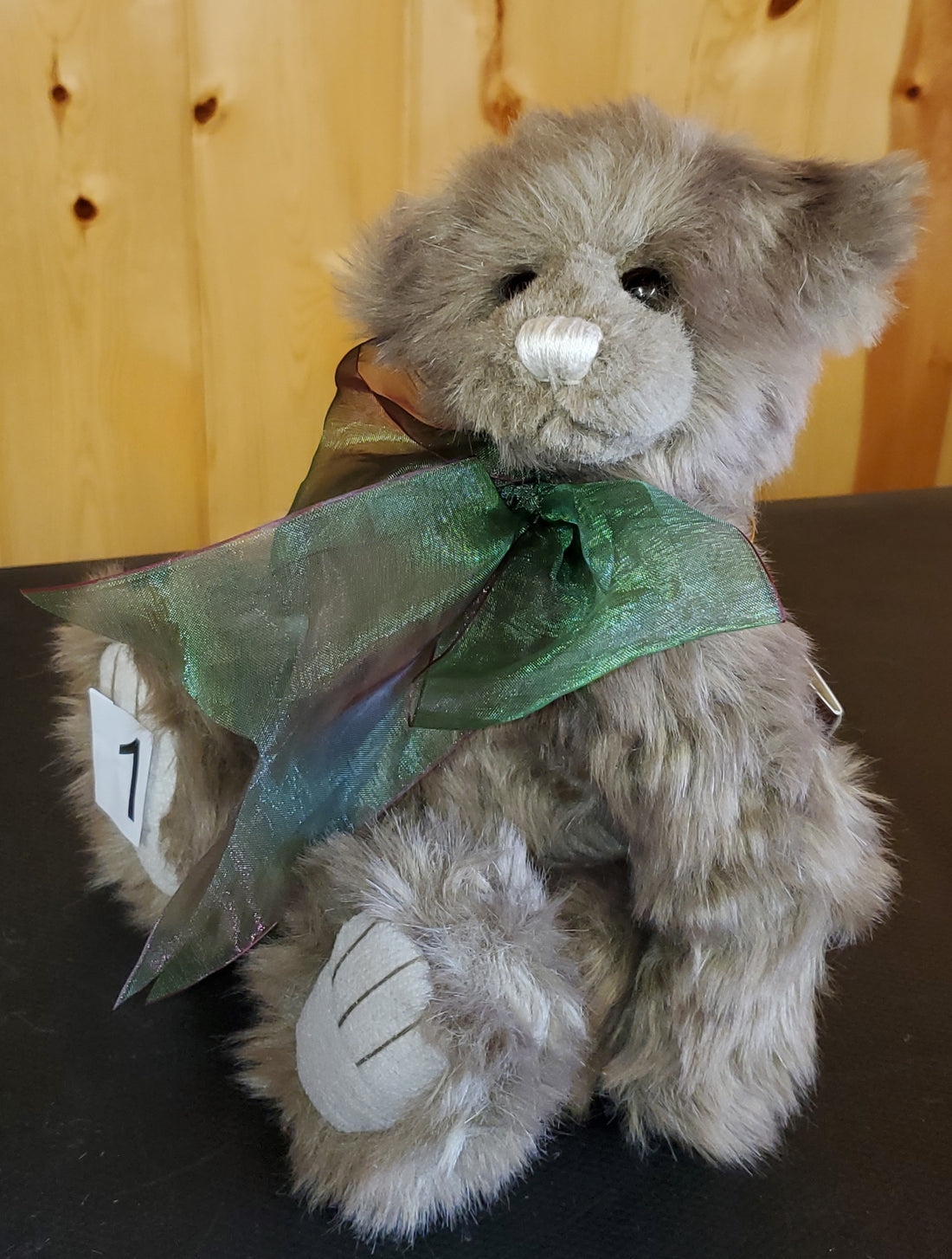 Mr. Baggins - 11" Brown Plus with Green Bow - by Charlie Bears