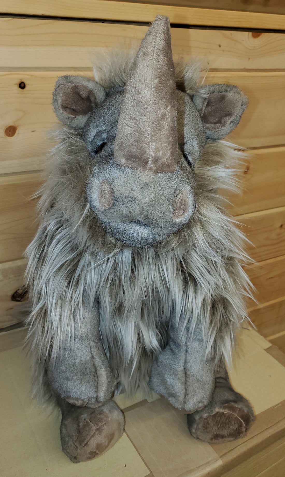 Stompy - 14.5" Furry Rhino - Charlie Bears - Non-Jointed Safe Bearhouse Collection for 18 months and up!