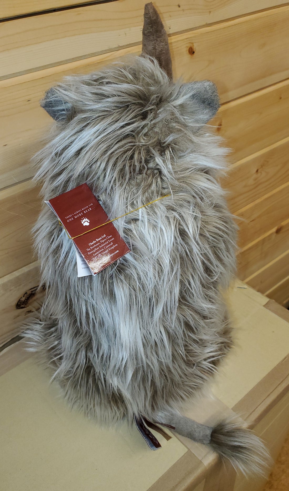 Stompy - 14.5" Furry Rhino - Charlie Bears - Non-Jointed Safe Bearhouse Collection for 18 months and up!