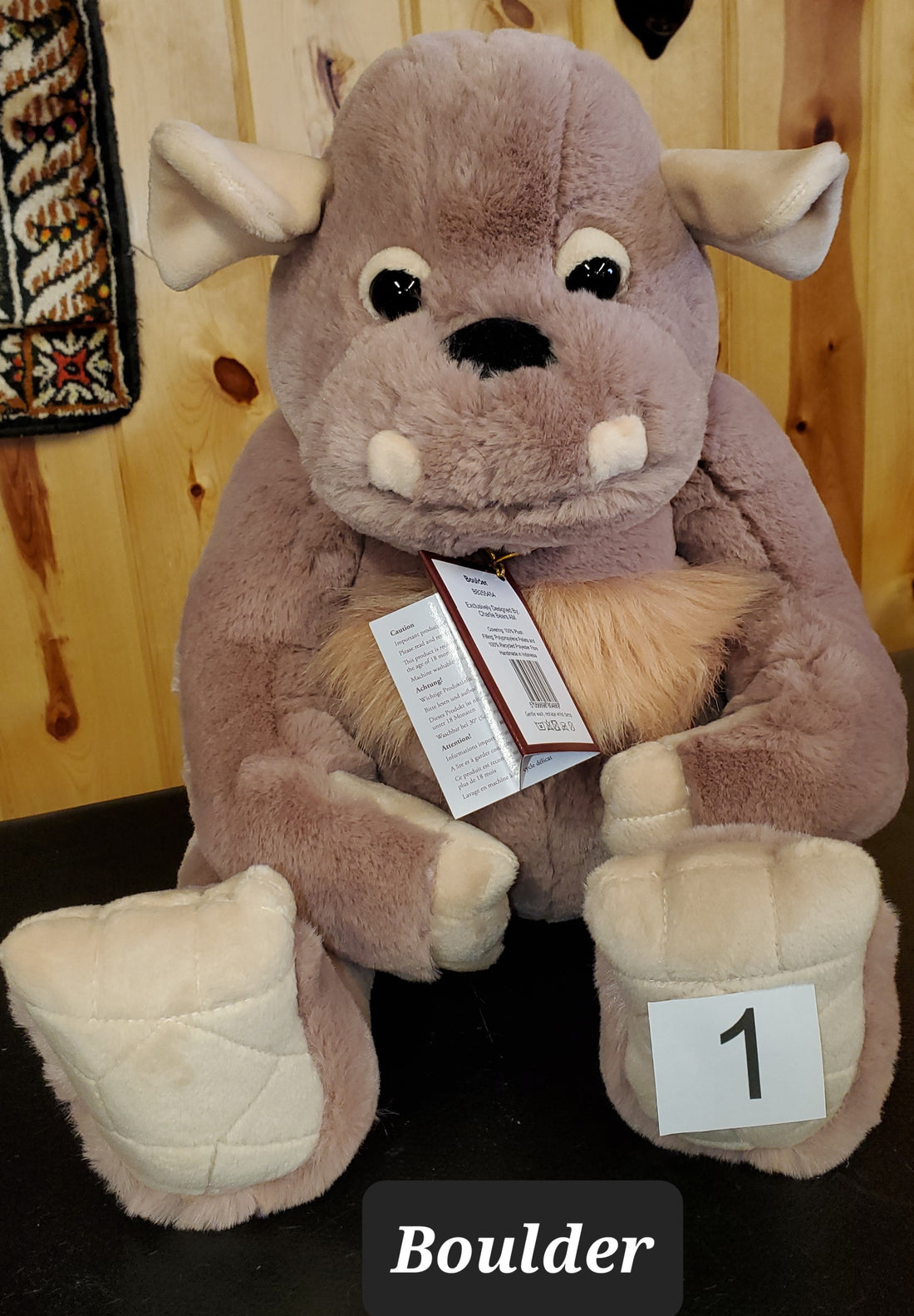 Boulder - 13" Soft Huggable Giant - Ogres and Giants by Charlie Bears Safe for 18 months and up!