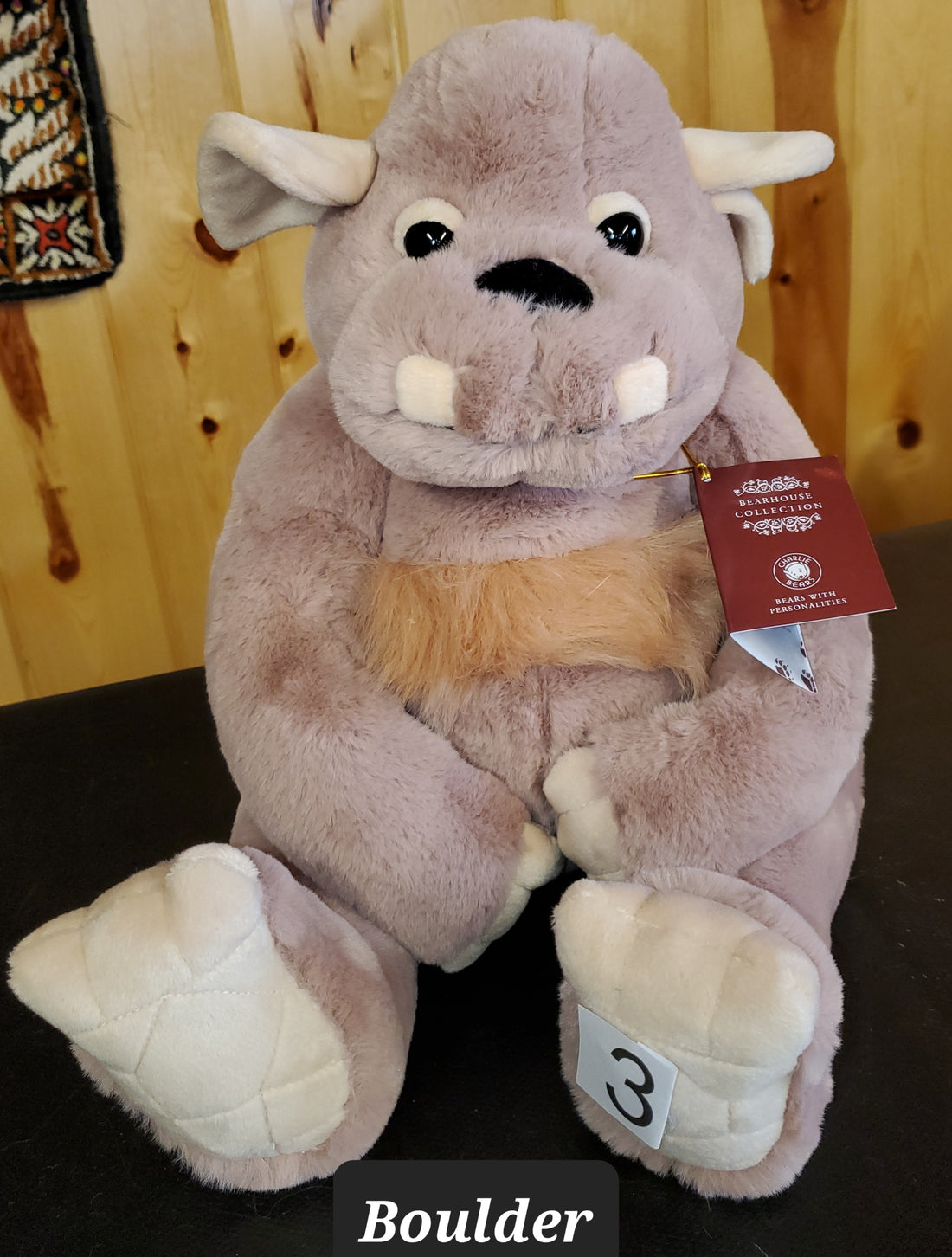 Boulder - 13" Soft Huggable Giant - Ogres and Giants by Charlie Bears Safe for 18 months and up!