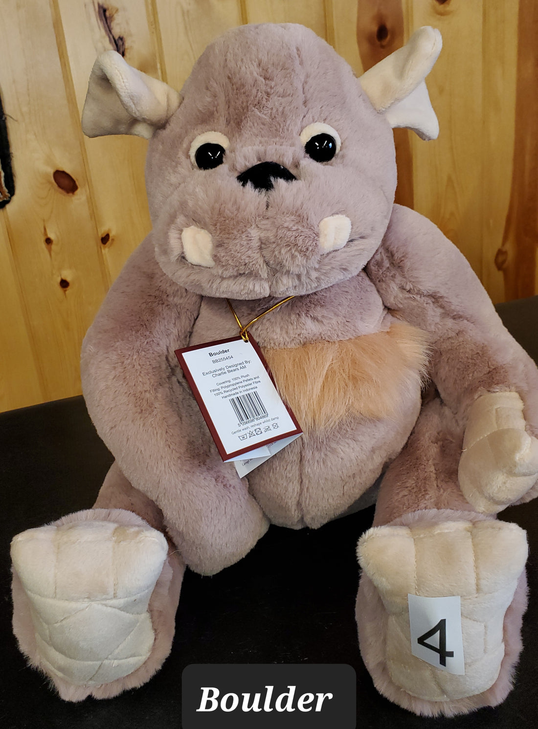 Boulder - 13" Soft Huggable Giant - Ogres and Giants by Charlie Bears Safe for 18 months and up!