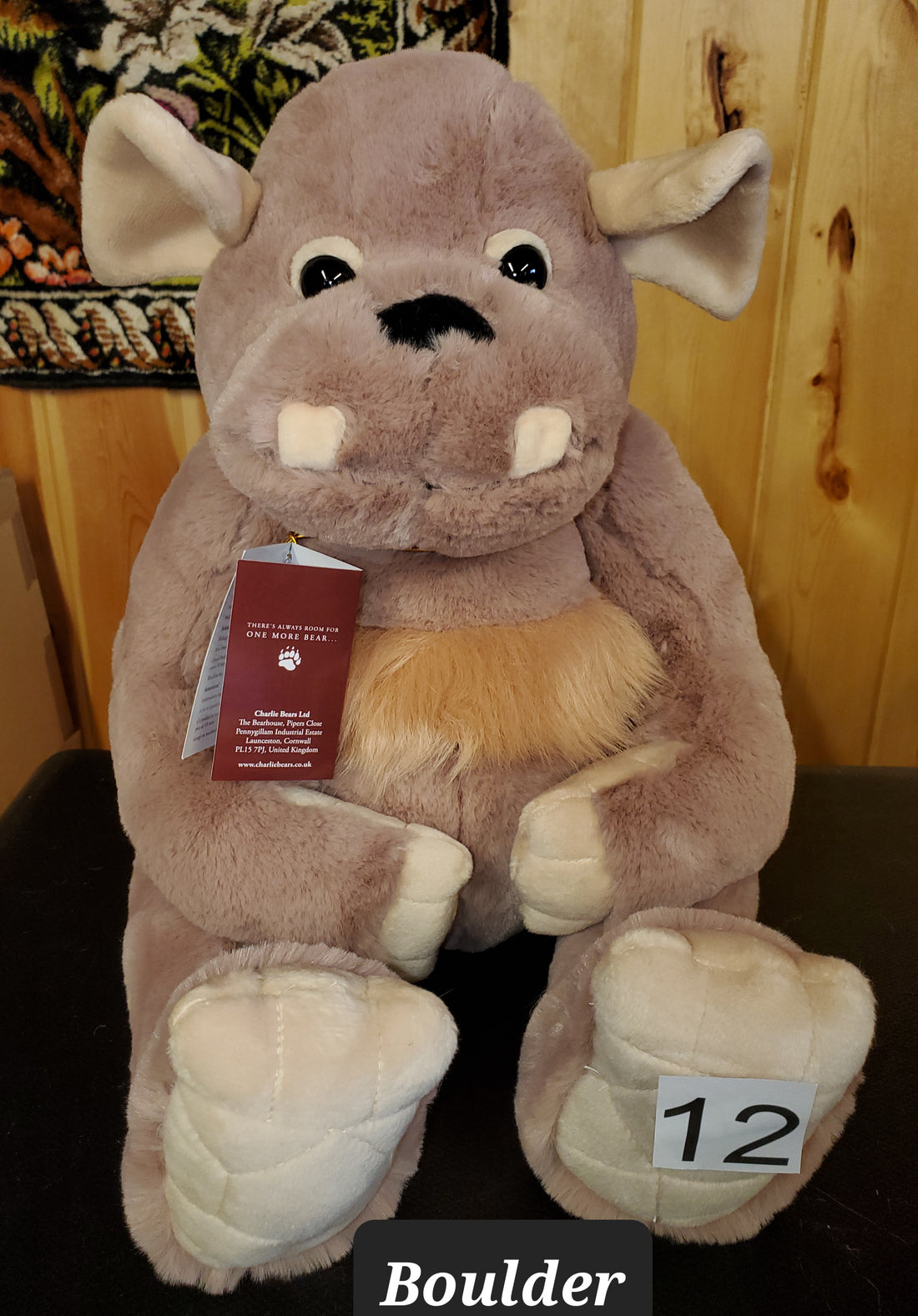 Boulder - 13" Soft Huggable Giant - Ogres and Giants by Charlie Bears Safe for 18 months and up!