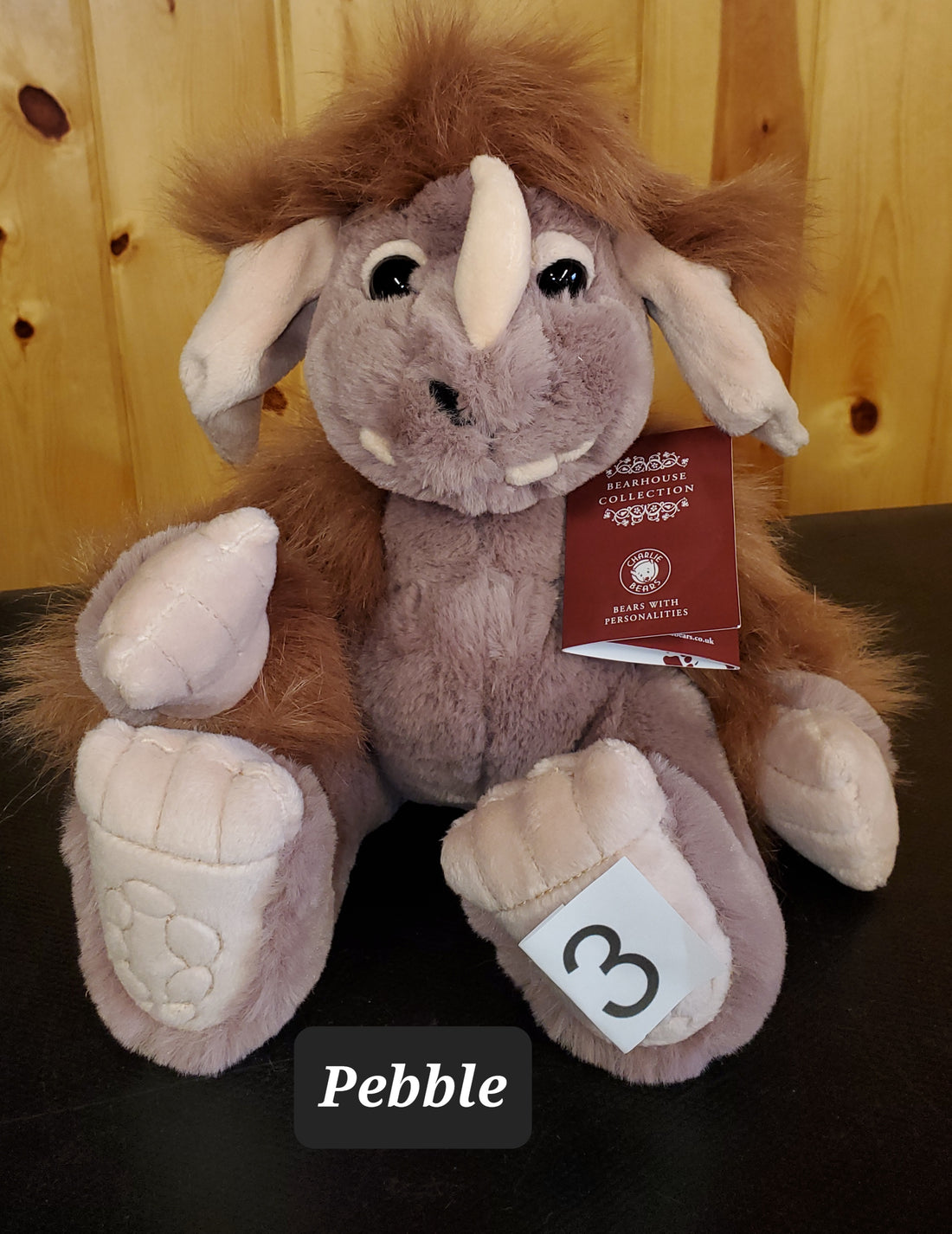 Pebble - 8"Soft Huggable Ogre by Charlie Bears Ogres and Giants  - Safe for 18 months and up!