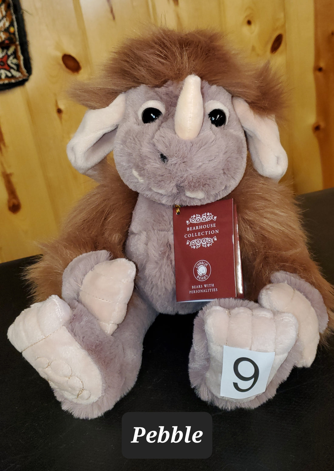 Pebble - 8"Soft Huggable Ogre by Charlie Bears Ogres and Giants  - Safe for 18 months and up!