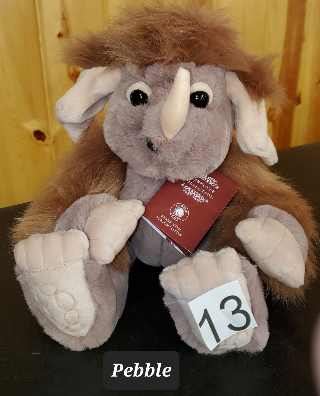 Pebble - 8"Soft Huggable Ogre by Charlie Bears Ogres and Giants  - Safe for 18 months and up!