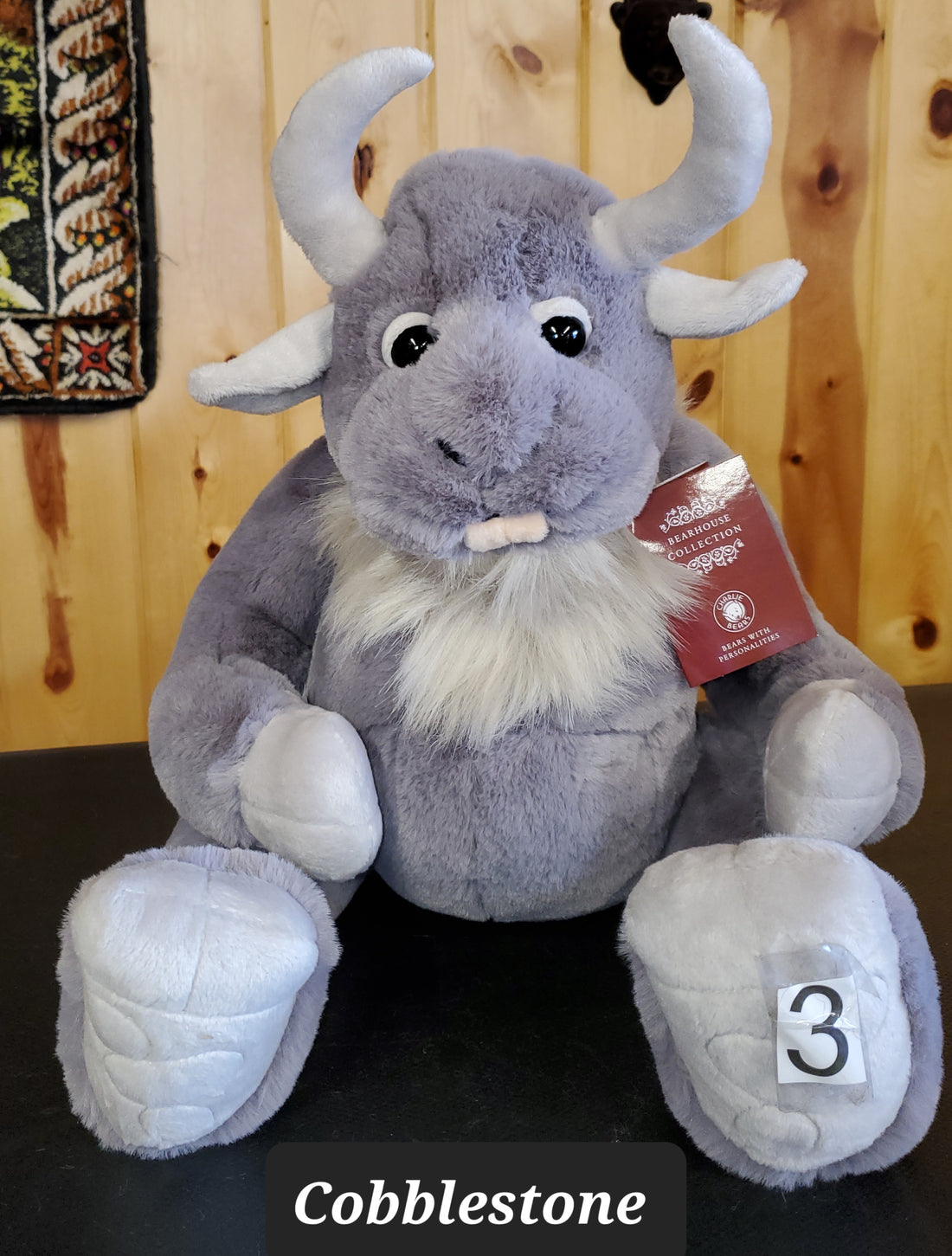 Cobblestone - 11" Soft Huggable Giant - Ogres and Giants by Charlie Bears Safe for 18 months and up!