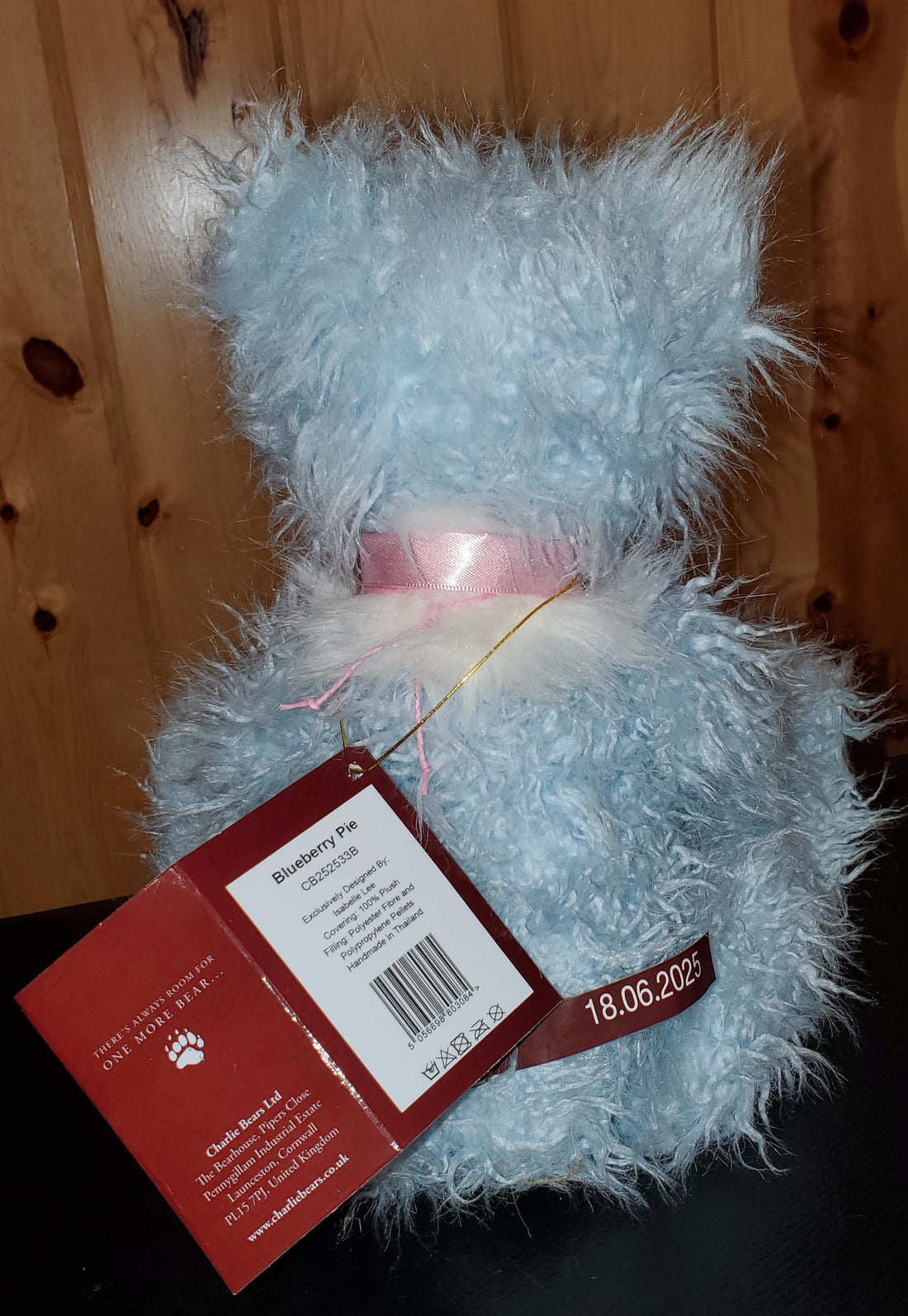 Blueberry Pie - 12.5" Pale Blue Plush by Charlie Bears