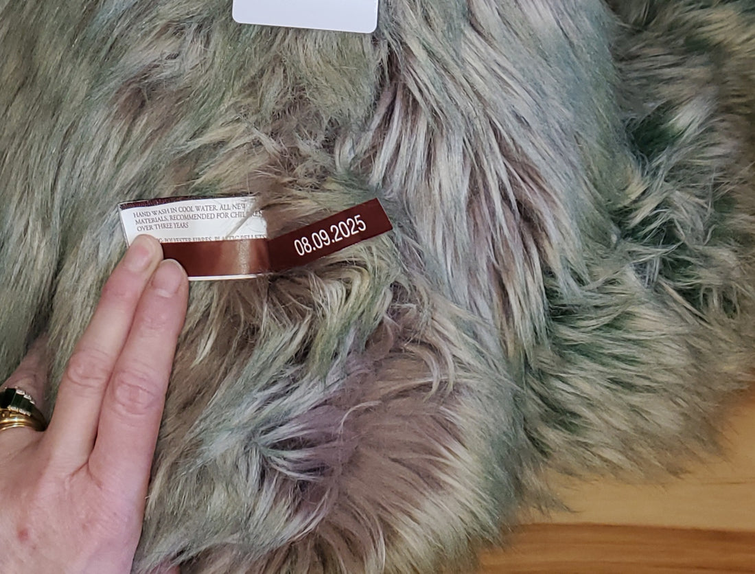 Evans - 30" Big Chunky Green and Grey Panda by Charlie Bears