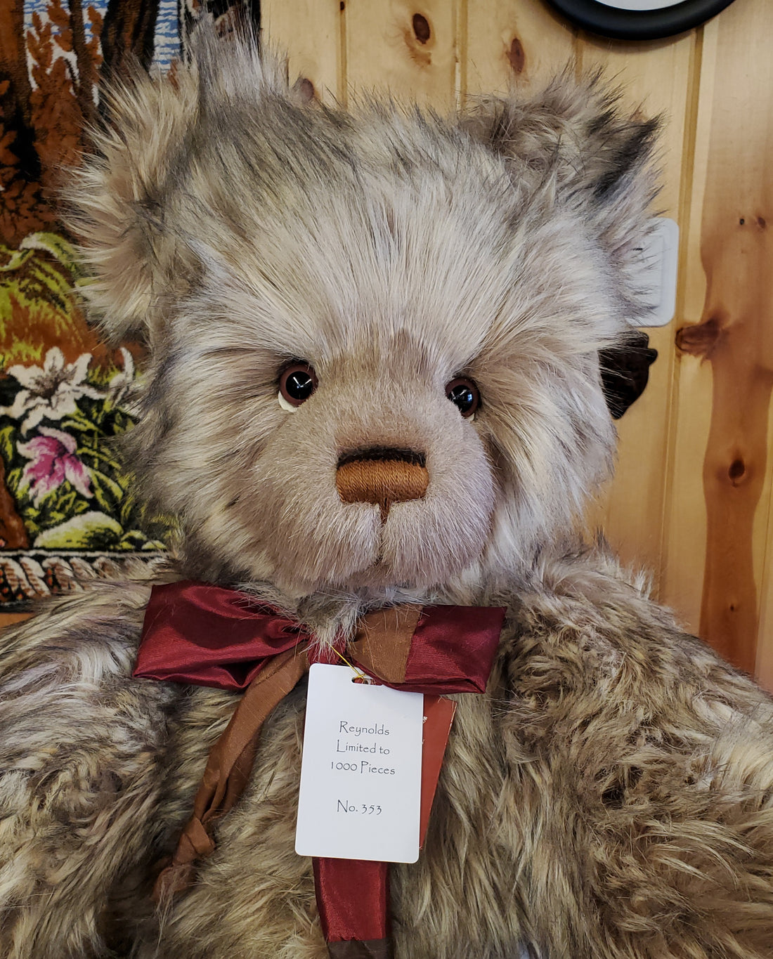 Reynolds - 30" Big Chunky Brown Panda by Charlie Bears.