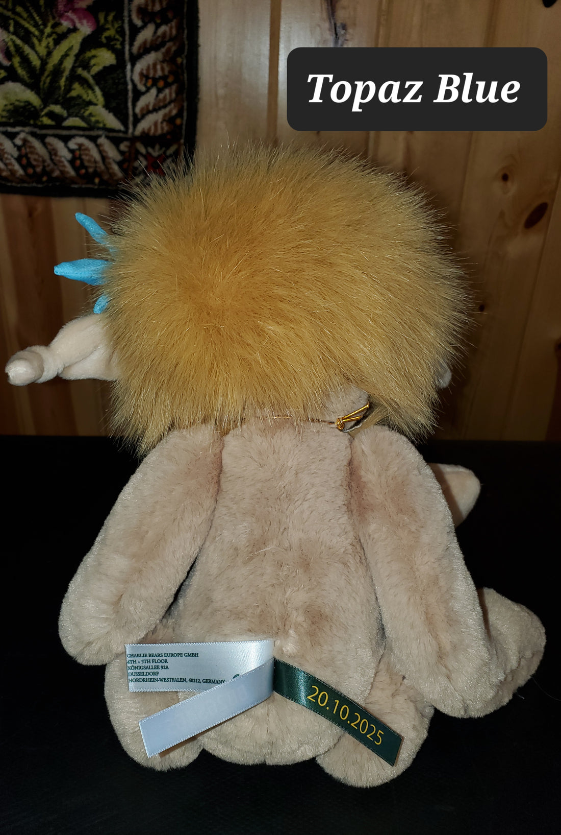 Topaz Blu - 10.5" Bearhouse  Troll by Charlie Bears - Safe for 18 Months and Up!