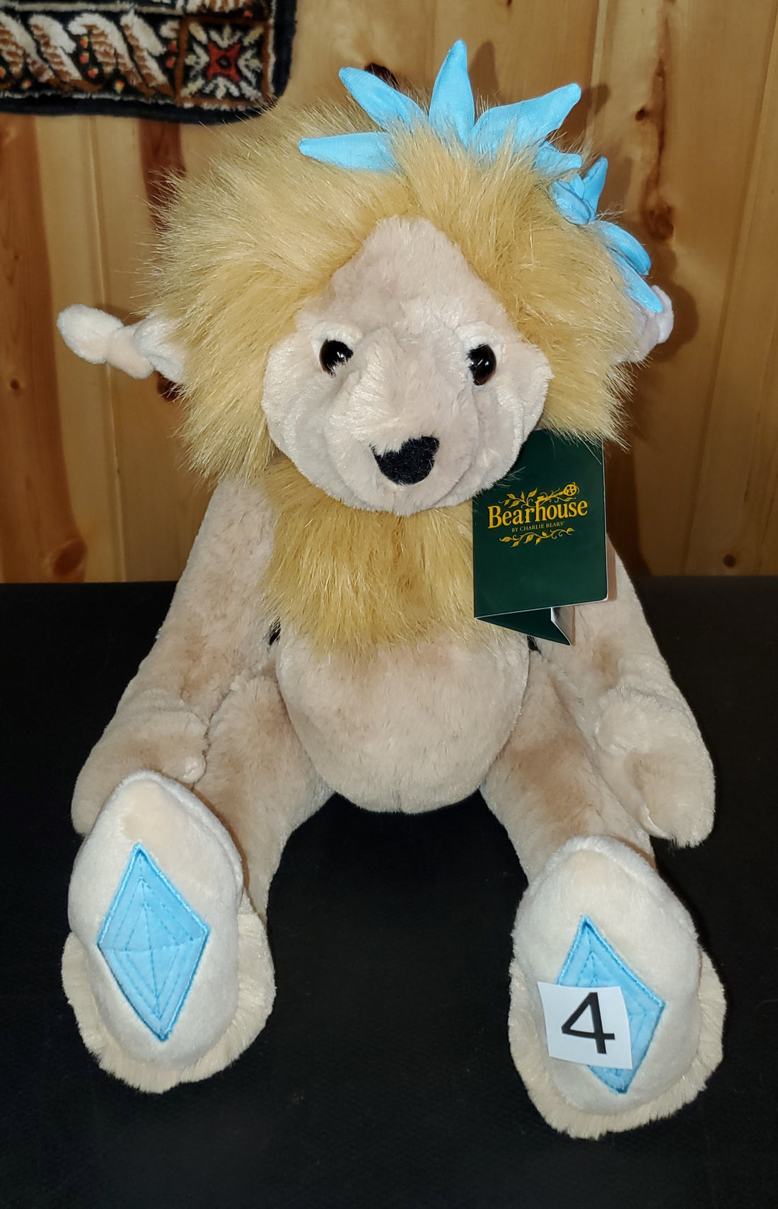 Topaz Blu - 10.5" Bearhouse  Troll by Charlie Bears - Safe for 18 Months and Up!