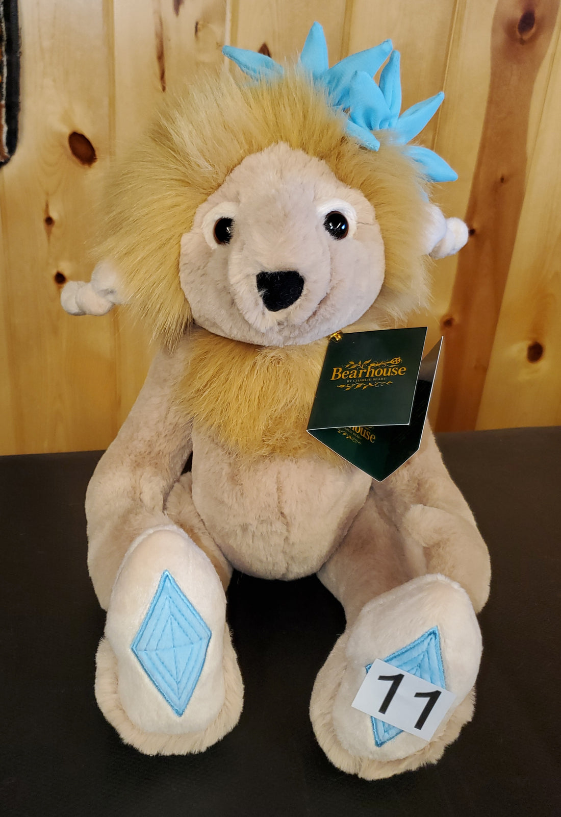 Topaz Blu - 10.5" Bearhouse  Troll by Charlie Bears - Safe for 18 Months and Up!