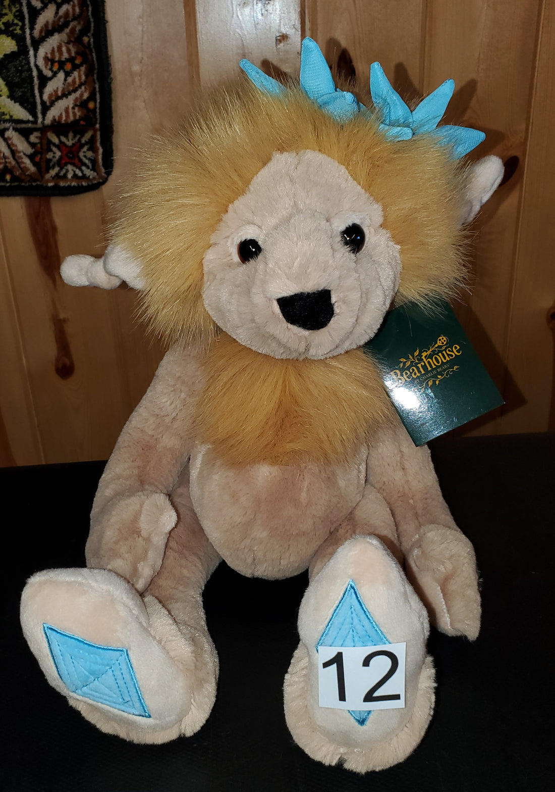 Topaz Blu - 10.5" Bearhouse  Troll by Charlie Bears - Safe for 18 Months and Up!