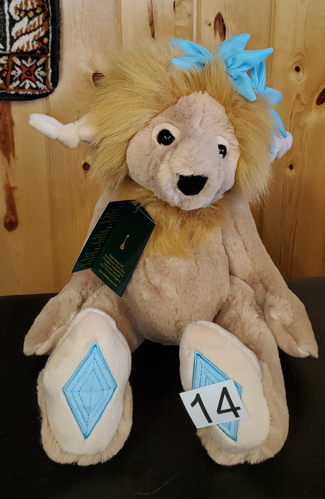 Topaz Blu - 10.5" Bearhouse  Troll by Charlie Bears - Safe for 18 Months and Up!