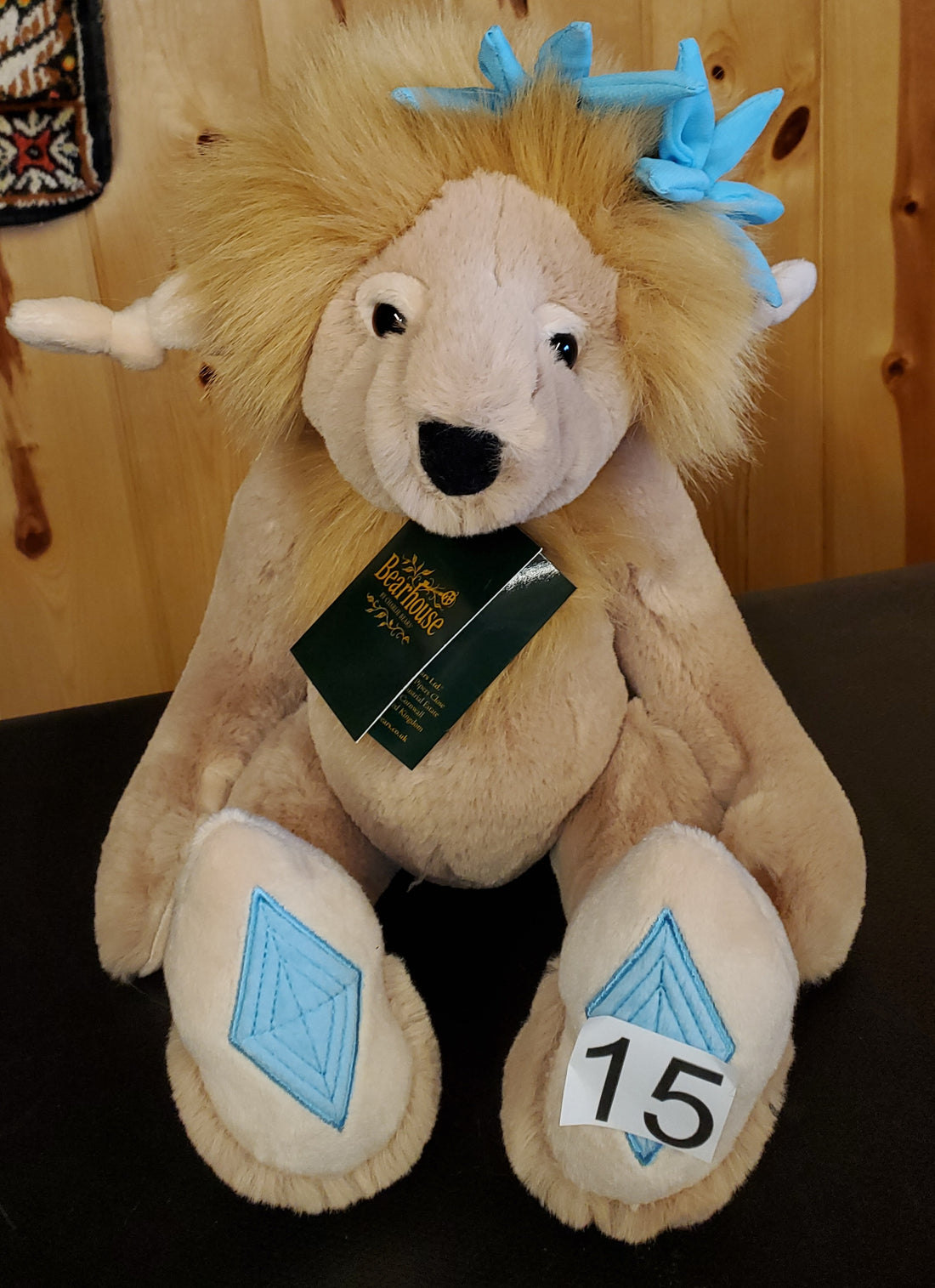 Topaz Blu - 10.5" Bearhouse  Troll by Charlie Bears - Safe for 18 Months and Up!