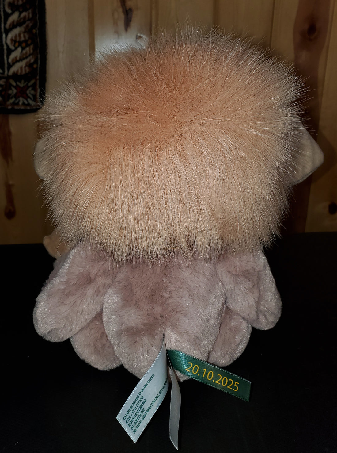 Emerald Lou- 9.5" Tan and Green Bearhouse Troll by Charlie Bears - Safe for 18 Months and Up!