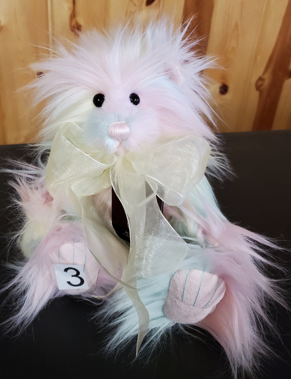 Bubblegum - 11" Pastel Pink, Green, Yellow Plush by Charlie Bears